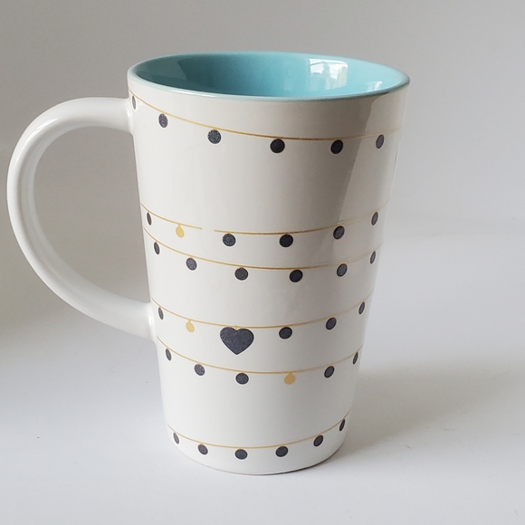 Davids Tea Perfect Mug Christmas Tree Holiday Lights Turquoise Inside (Mug Only) - Picture 4 of 8